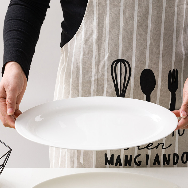 骨瓷鱼盘家用蒸鱼盘子椭圆形碟子创意个性中式纯白盘碟菜盘子陶瓷,餐饮具,盘,淘宝优惠券,粉丝福利购,淘宝优惠卷