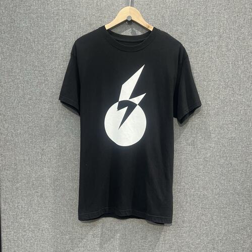 万物二奢 99新 SUPERCOMMA B 圆圈闪电印花黑色短袖T恤L码6191