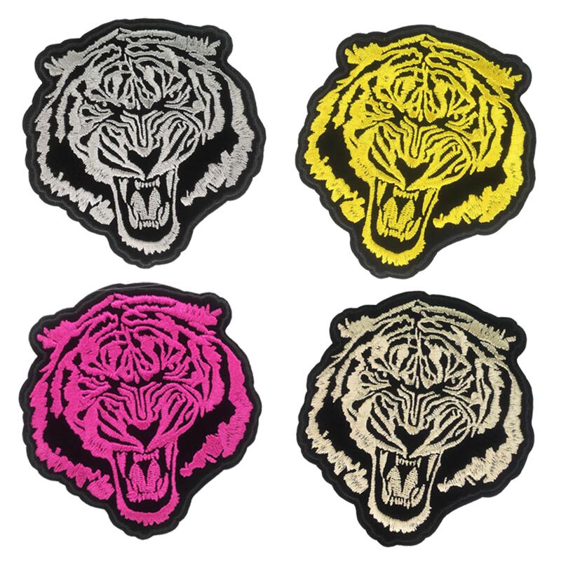 潮牌纯色设计新款创意小老虎刺绣布贴帽袜子衣服装饰辅料补丁贴