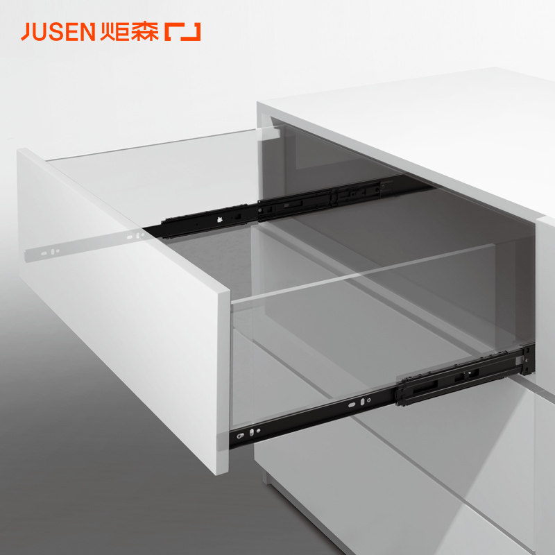 炬森抽屉侧边抽拉三段式衣柜轨道