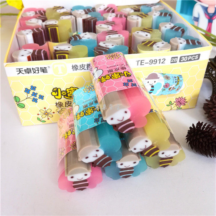 包邮 天卓9912卡通儿童学生文具可爱小蜜蜂2B橡皮擦干净礼物奖品在类目 电子词典/电纸书/文化用品, 日常学习用品, 橡皮中 - 来自Buy2taobao.com提供专业的淘宝代购服务