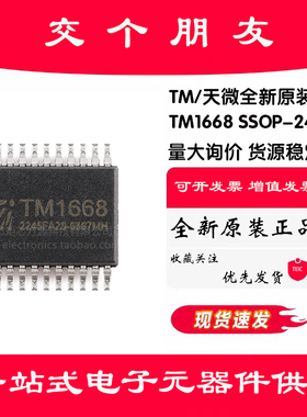 原装正品 TM1668 SSOP-24 带键盘扫描接口的LED驱动控制IC
