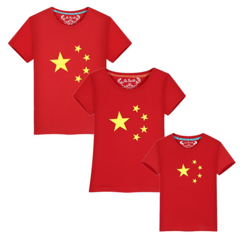 童装幼儿园五星红旗班服