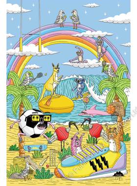 雷诺瓦益智玩具拼图/青春潮浪/Mulga/1008片拼图现货