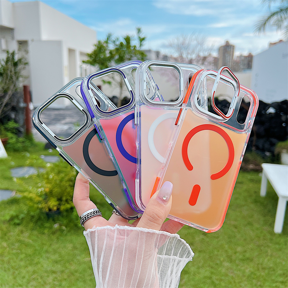适用于 苹果 iPhone17Pro Max 17air 手机壳 双色讯彩变色龙磁吸壳摄像头支架壳个性创意保护套