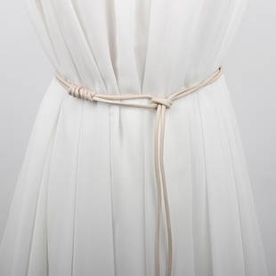 百搭皮带 皮绳时尚 腰带装 饰配饰打结设计连衣裙裙子腰绳毛衣新款