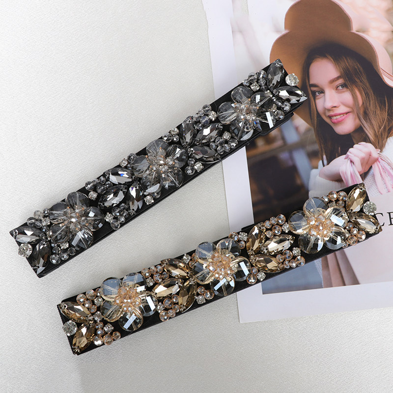 韩版时尚镶钻腰带女水钻花朵腰封装饰百搭连衣裙甜美松紧弹力配饰