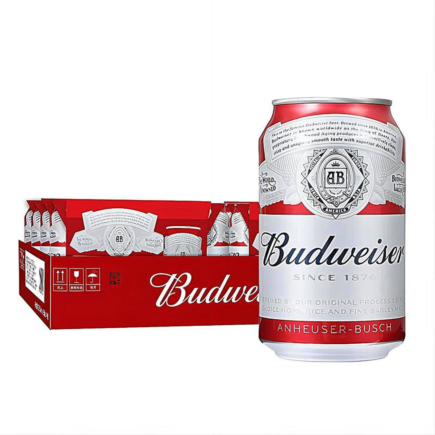 英国原装进口百威罐装清爽精酿啤酒330ML*24罐整箱英国/越南进口