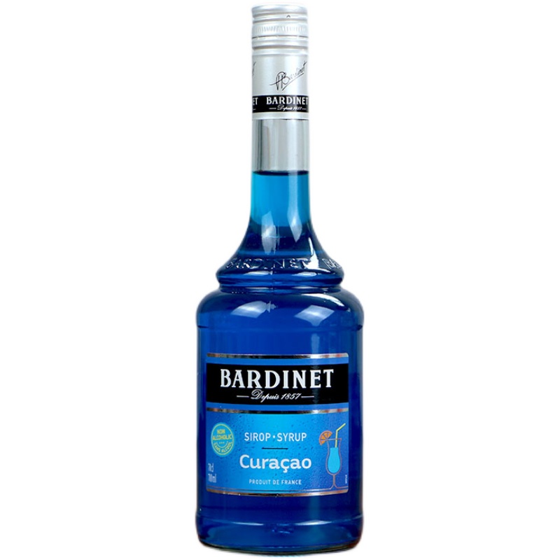 Bardinet Curacao 必得利蓝色柑橘糖浆 无酒精蓝橙糖浆调酒基酒