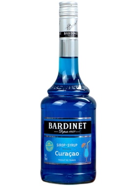 Bardinet Curacao 必得利蓝色柑橘糖浆 无酒精蓝橙糖浆调酒基酒