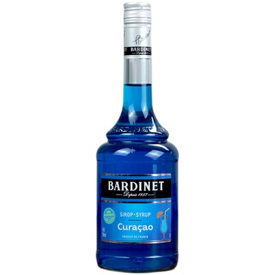 Bardinet Curacao 必得利蓝色柑橘糖浆 无酒精蓝橙糖浆调酒基酒