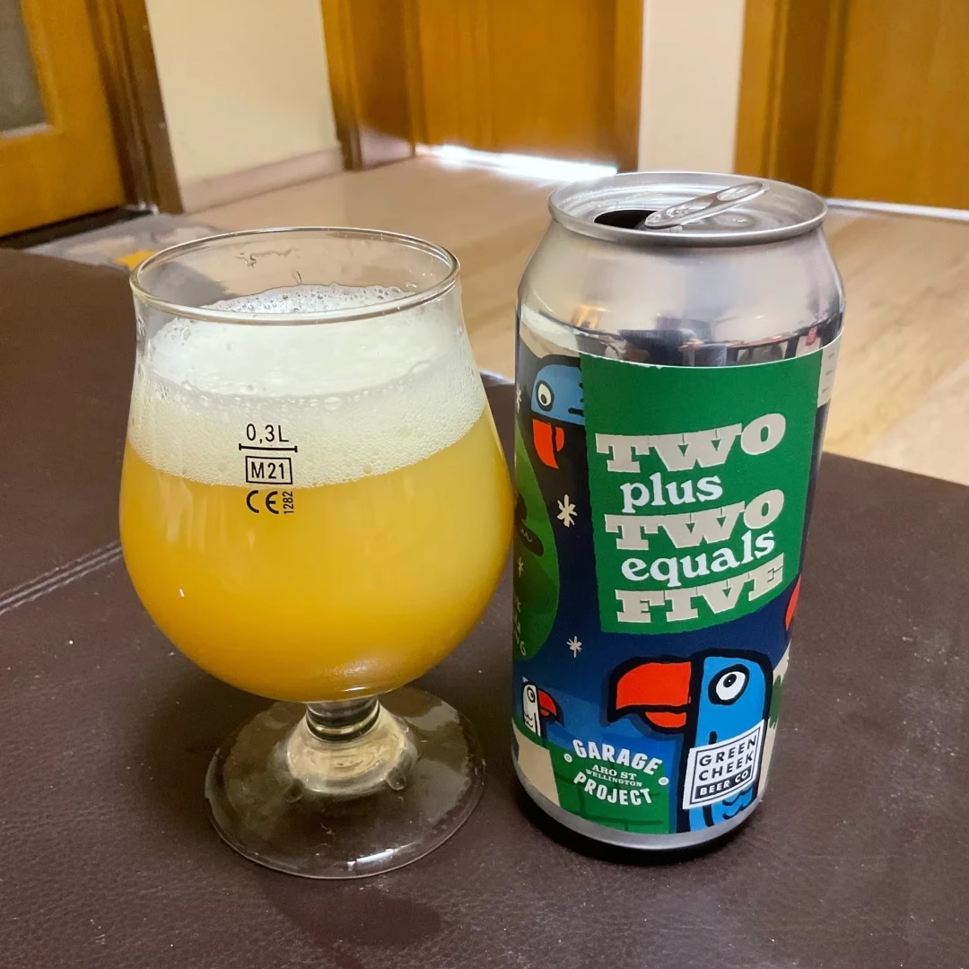 车库计划绿颊鹦鹉二二得五三倍浑浊ipa进口精酿啤酒440ml*6罐