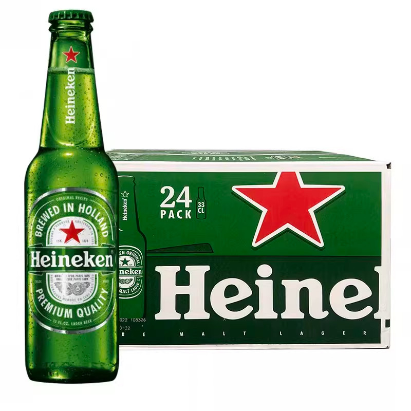 荷兰原装进口喜力海尼根拉格黄啤酒330ml24瓶装整箱非国产
