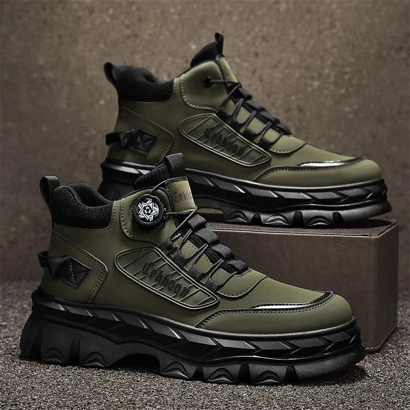 格仕男鞋秋冬季新男士潮鞋马丁靴厚底工装百搭休s闲运动潮流老爹