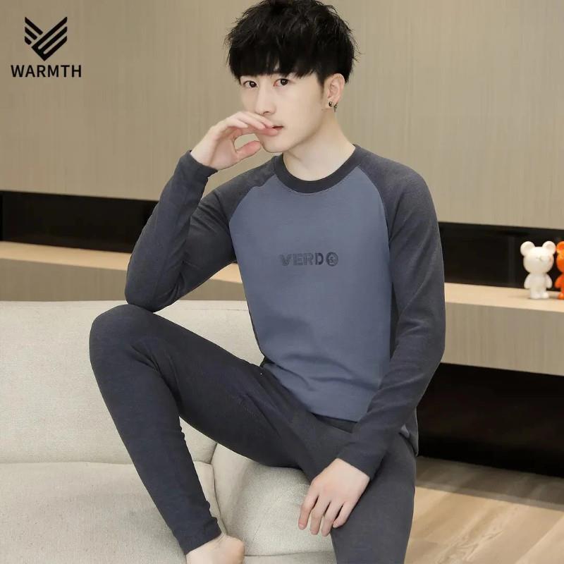 PKT LIFE青少年秋衣秋裤套装中L学生大童德绒线冬季男士保暖内衣B