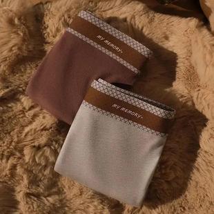 美拉德亲肤保暖套装 钞尤乾秋冬软糯无痕磨毛10A抑菌裆F男士 内裤