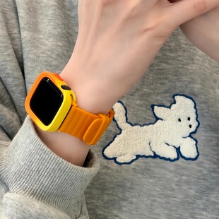 夏天磁吸运动硅胶表带适用applewatch11苹果手表S10iwatch9 7SE