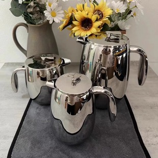 丹麦品质伯顿波顿 双层保温不锈钢法压壶 咖啡壶泡茶壶 手冲壶