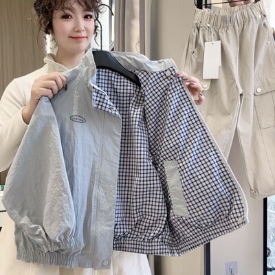 春装休闲中大童运动夹克双面穿