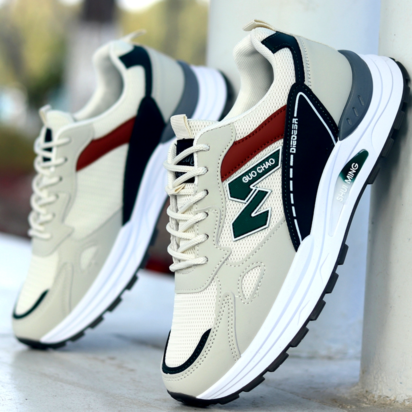 男鞋透气网鞋内增高运动跑步潮鞋