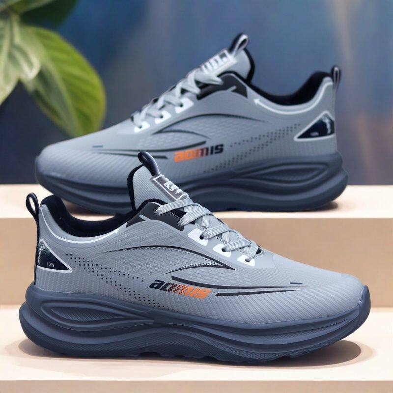 2026男鞋皮面防水软底休闲鞋百搭超轻便防滑跑步青少年学生运动鞋