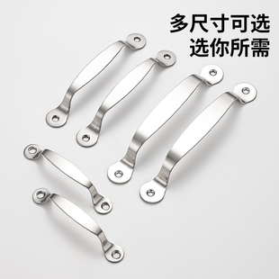 不锈钢门拉手柜门窗把手抽屉明装木门老圆头拉手家具实芯拉手简易