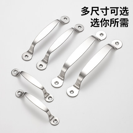 不锈钢门拉手柜门窗把手抽屉明装木门老圆头拉手家具实芯拉手简易