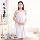 美容院浴裙客人服浴袍可穿抹胸酒店汗蒸桑拿服女舒适速干美容客袍