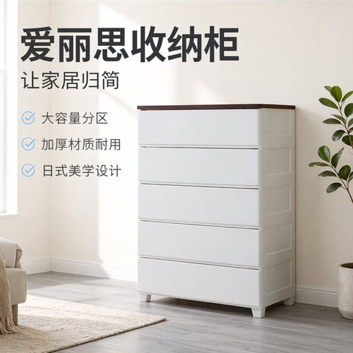 爱丽思室内多层简易大容量收纳柜