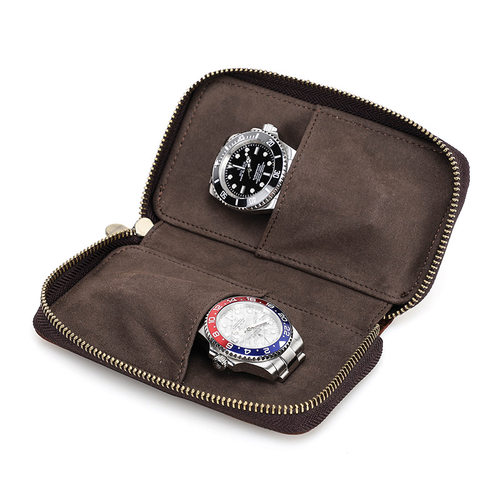 真皮复古疯马皮创意拉链情侣表