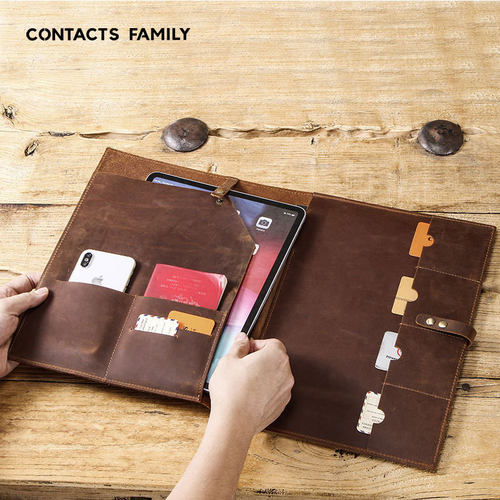 传翔真皮收纳包苹果携带