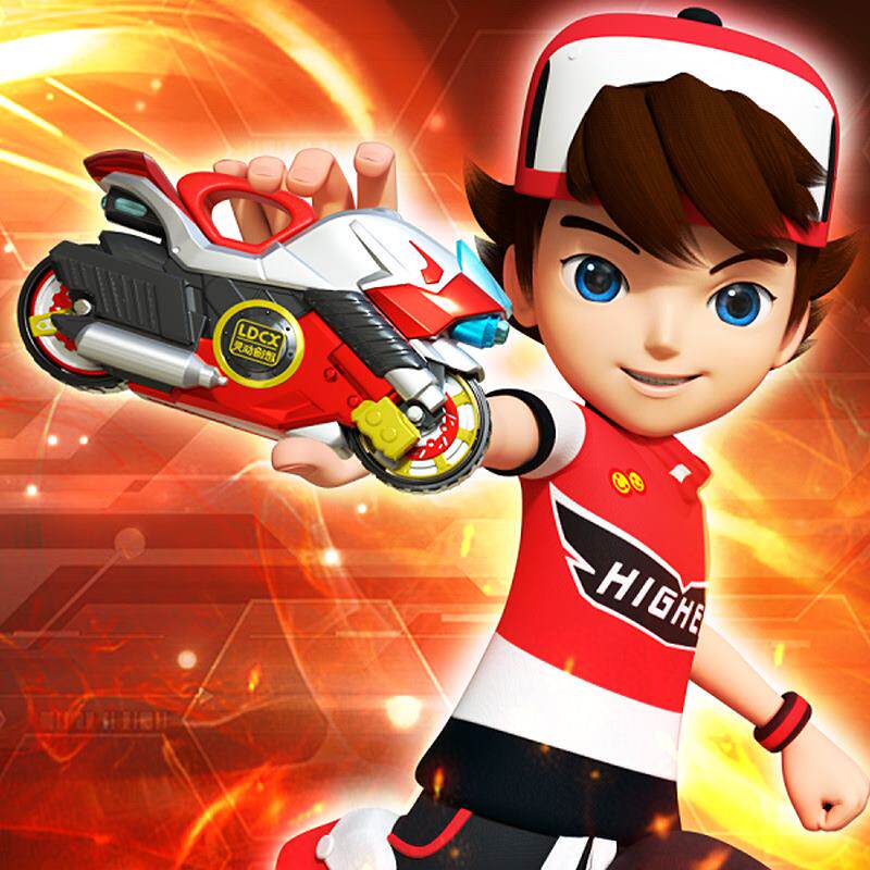 灵动魔幻陀螺5五代摩托车天火猎鹰拉线坨螺玩具套装男孩战斗盘