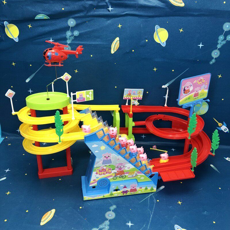 CHRISTMAS HOLIDAY GIFTS NEW YEARS GIFTS BOXED KIDS ELECTRIC LIGHTS MUSIC TRACKS SLIDES SLIDES