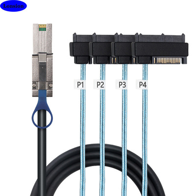 MINI SAS HD SFF-8088 26P转4个SAS 8482二合一服务器转换线