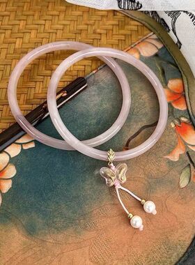 ins复古国潮精致一步一响琉璃手镯女款新中式汉服手链闺蜜国风