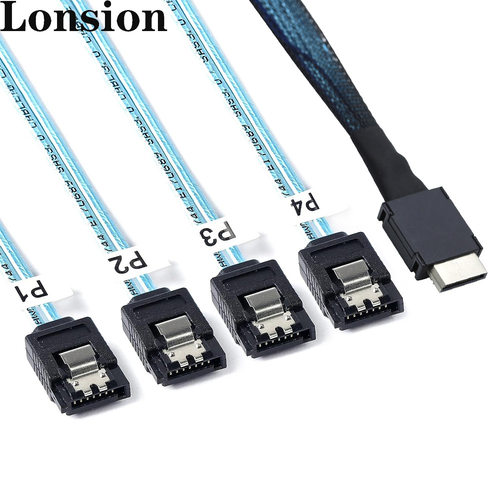 OCuLink PCI-Express SAS SFF-8611 4i 转4X SATA 7P连接线