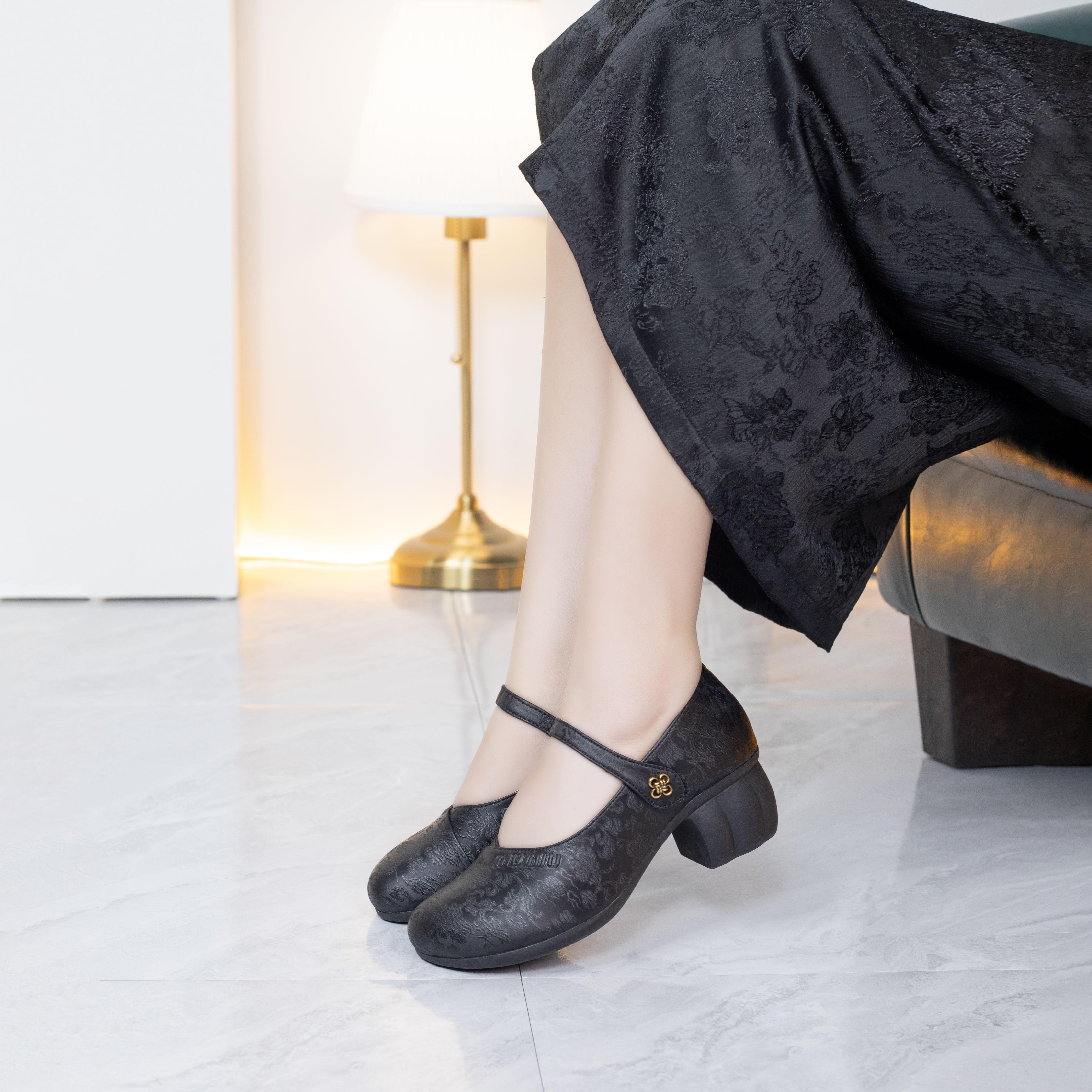 5288国风新中式妈妈鞋春秋单鞋