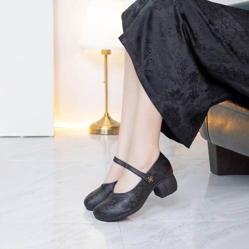 5288国风新中式妈妈鞋春秋单鞋