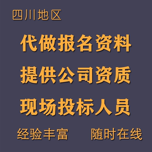 四川成都代做投标资料PS公司资质人员现场报名财务报表业绩合同