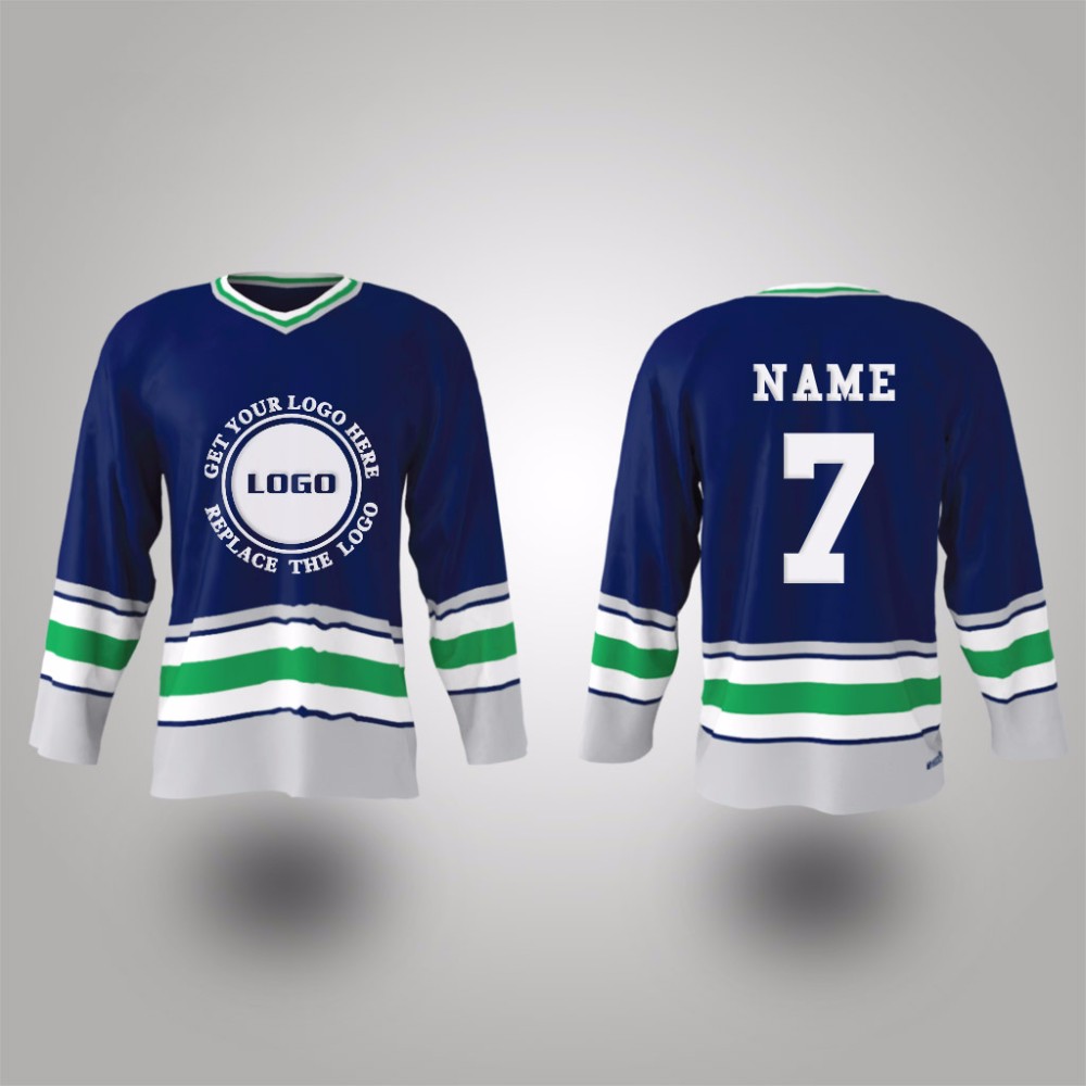 冰上曲棍球服定制2025新款冰球球衣数码印花队球衣比赛训练球衣