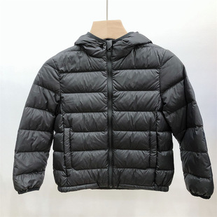 秋冬新款轻薄儿童羽绒服男女款中大童连帽修身90绒鸭短款童装外套