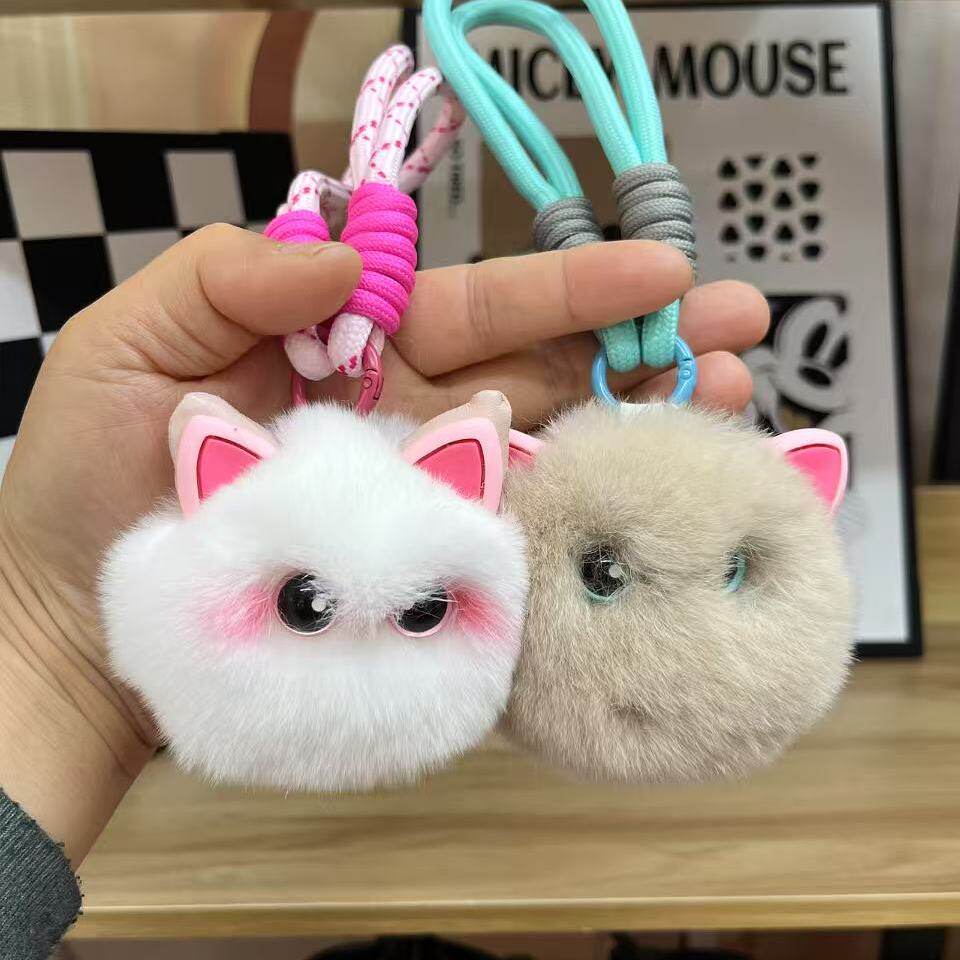 可爱獭兔毛礼物手绳小猫咪