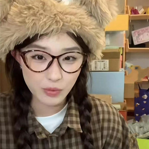 超轻TR90豹纹cool宝同款猫眼镜赵丽颖同款近视眼镜可配防蓝光变色