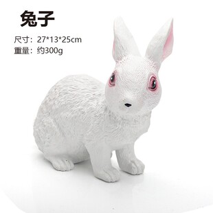 软胶猪兔马牛模型海洋鲸鱼鲨鱼企鹅生物野生动物玩具狮子熊猫大象