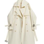 宽松双排扣春秋设计高级垂感中长款 秋季 风衣男女韩版 大衣休闲外套