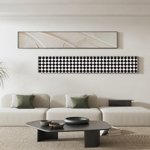 现代轻奢黑白挂画抽象风格客厅背景墙装饰画可客制化