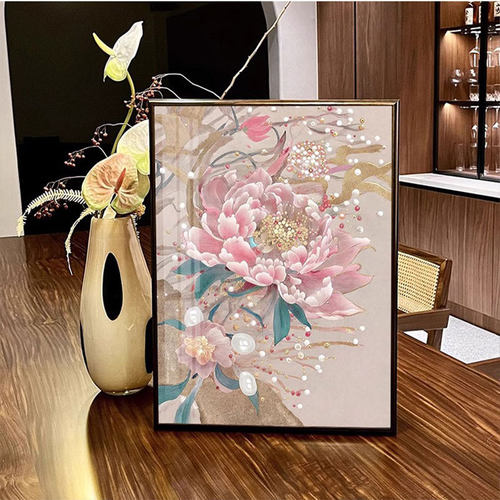 荷花小金鱼2026新款新中式客厅玄关装饰画好运锦鲤富贵吉祥挂画
