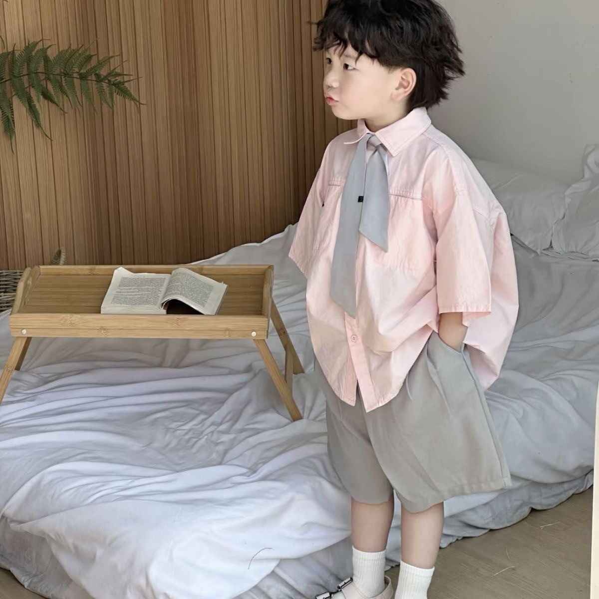 欧洲站儿童衬衫夏季新款