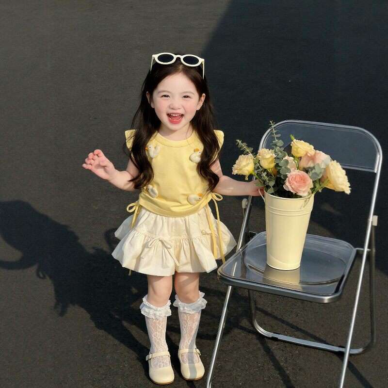 欧洲站女童套装2026夏季