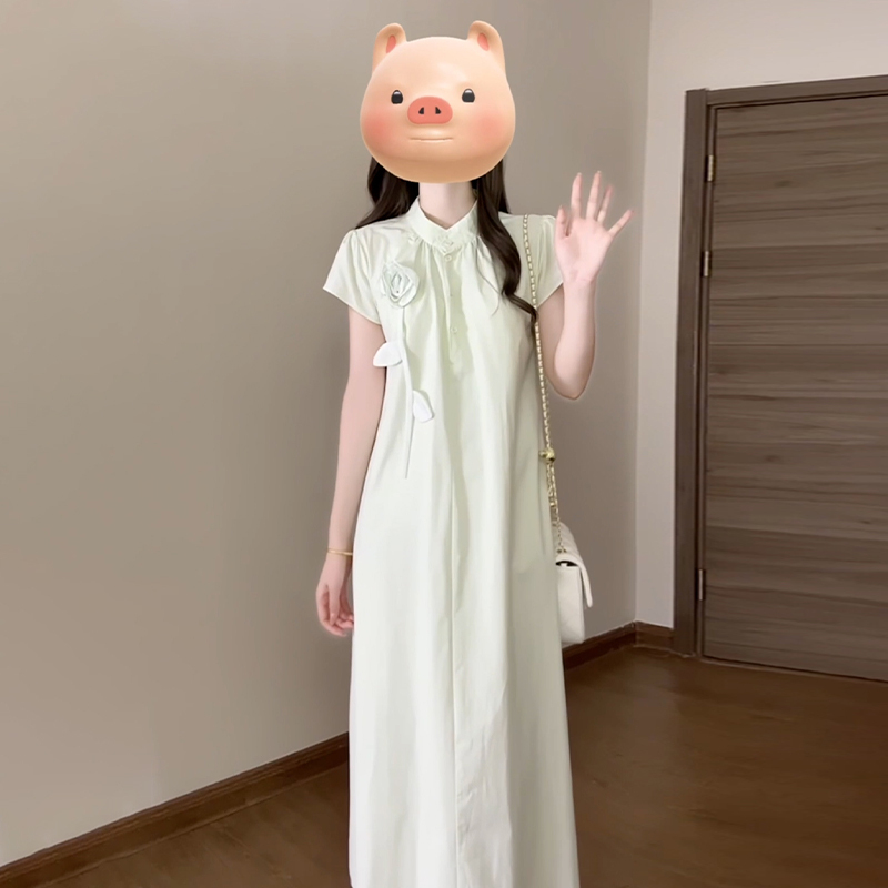 新中式国风改版旗袍连衣裙子女